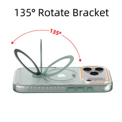 360 Rotation Stand Holder Magnetic Matte Phone Case For I-Phone 17 Pro 17 Max Plus Shockproof Protection Cover Shell