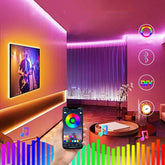 Musik-Lichtgürtel-Set mit sieben farbigen Lichtstreifen, intelligent