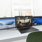 Tragbares Notebook mit erweitertem Dual-Screen-HD-Monitor