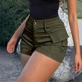 Sommerliche amerikanische Freizeit-Shorts in Unifarben