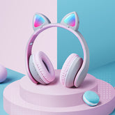 Niedliche, mädchenhafte Herz-Bluetooth-Katzenohren mit starkem Bass