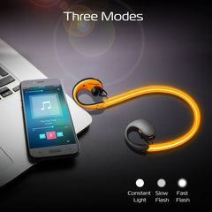 1Pc Wireless Sports Headsets Wireless V4.1 Neckband Earphones HD Stereo Sweat-proof Headphones Earbuds With LED Light Mic 8Hrs Work Running