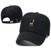 Cartoon-Giraffe bestickte Herren- und Damen-Sommer-Baseballkappe, süß, verstellbar