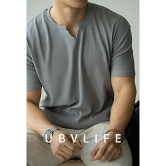 Solid Color Smooth Feeling Ice Silk Loose Sports Commuter Top