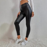 Schmal geschnittene Lederhose mit Hüfthebung, dünne Samt-Leggings für Outdoor-Aktivitäten