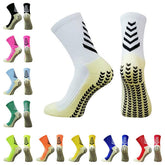 Herren-Sportsocken, mittelhoch, zum Laufen, rutschfest, silikonverstärkt