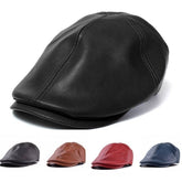 Britische Vintage-Windmütze aus Leder für Damen und Herren