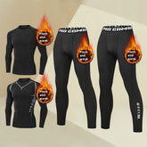 Herren Winter-Tights, fleecegefüttert, schnelltrocknend, wärmend, Sportunterwäsche, hochelastisch, Trainings- und Laufoutfit