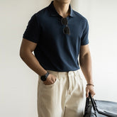 Amerikanisches, atmungsaktives Kurzarm-Poloshirt aus Baumwolle