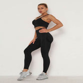 Damen-Sets: Skinny-Trainingsanzug, atmungsaktiver BH, Langarmshirt