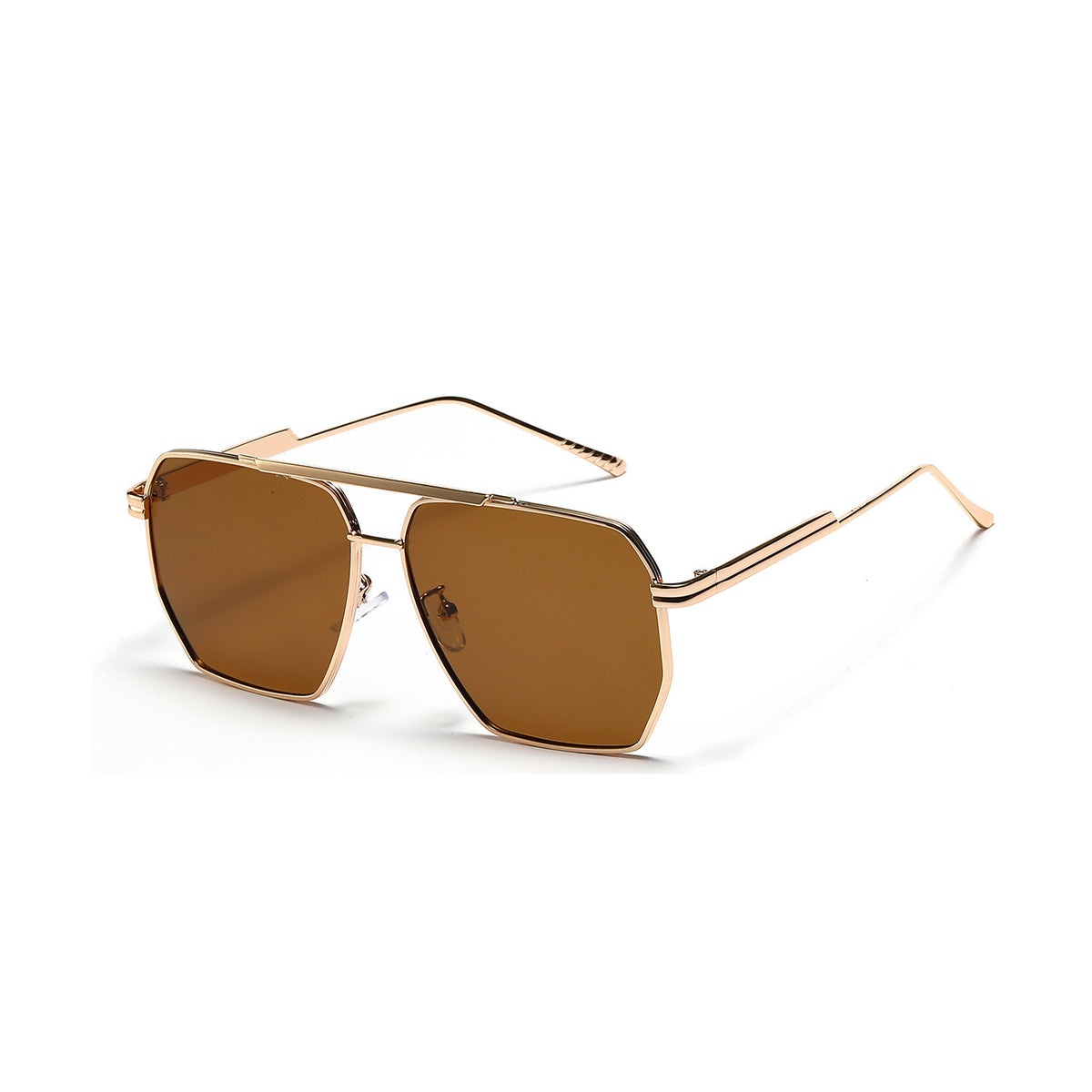 Retro-Sonnenbrille mit großem Rahmen und Doppelsteg für Damen und Herren