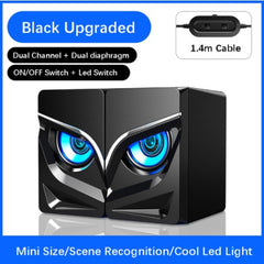 PC-Gaming-Lautsprecher, 2.0-Kanal-Stereo-Desktop-Computer-Soundbar-Lautsprecher