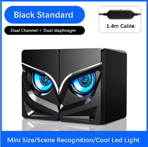 PC-Gaming-Lautsprecher, 2.0-Kanal-Stereo-Desktop-Computer-Soundbar-Lautsprecher