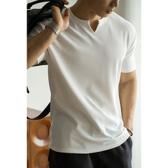 Solid Color Smooth Feeling Ice Silk Loose Sports Commuter Top